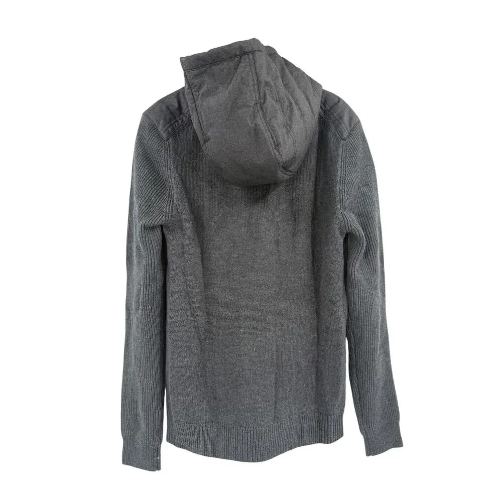 REISS Coat Size M NEW Mens Gray Gamble Quilted Zip Through Hoodie $330